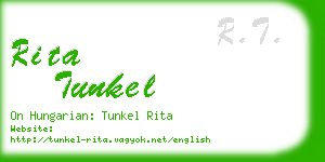 rita tunkel business card